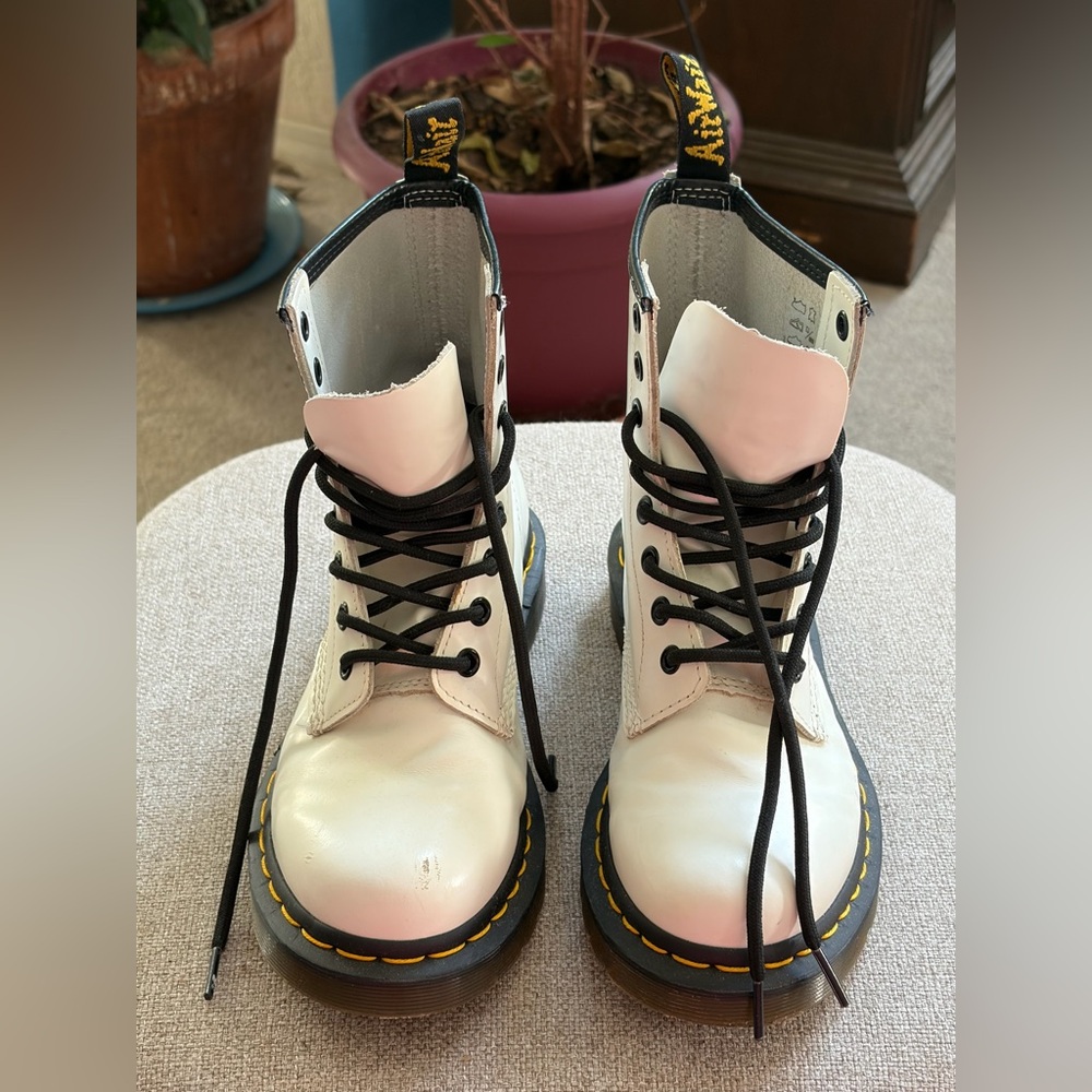 Dr. Martens White Combat Boots